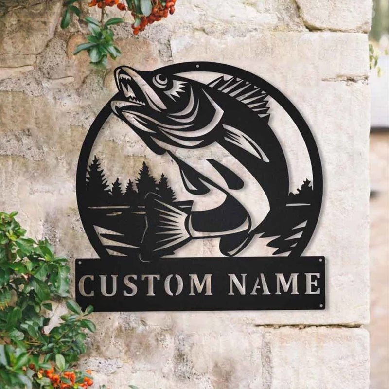 Fishing LED Metal Sign - Wix Decor