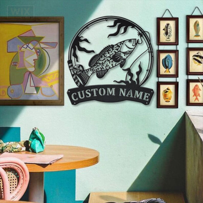 Fishing LED Metal Sign - Wix Decor