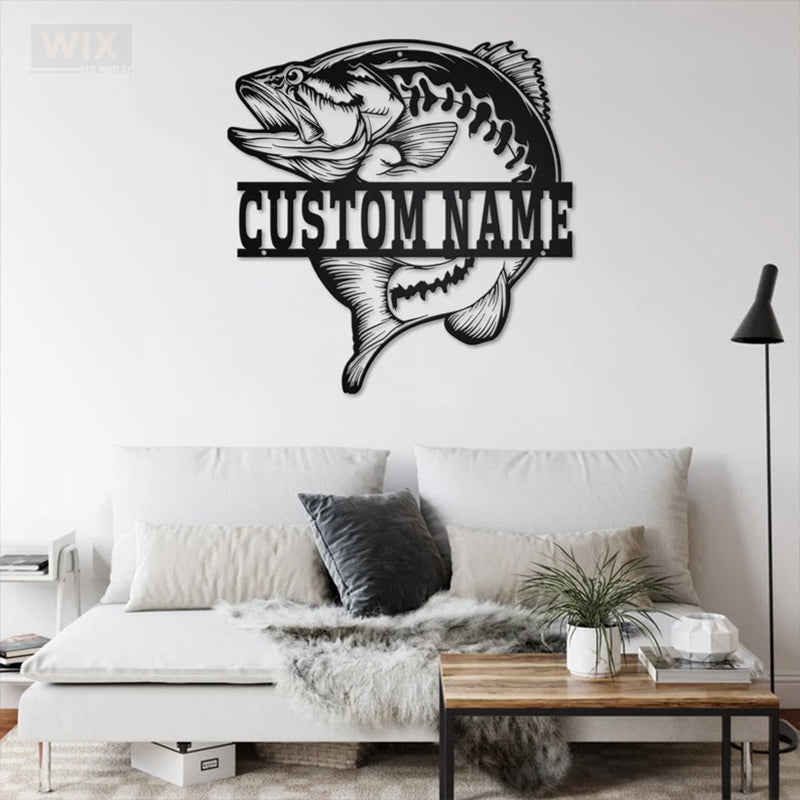 Fishing LED Metal Sign - Wix Decor