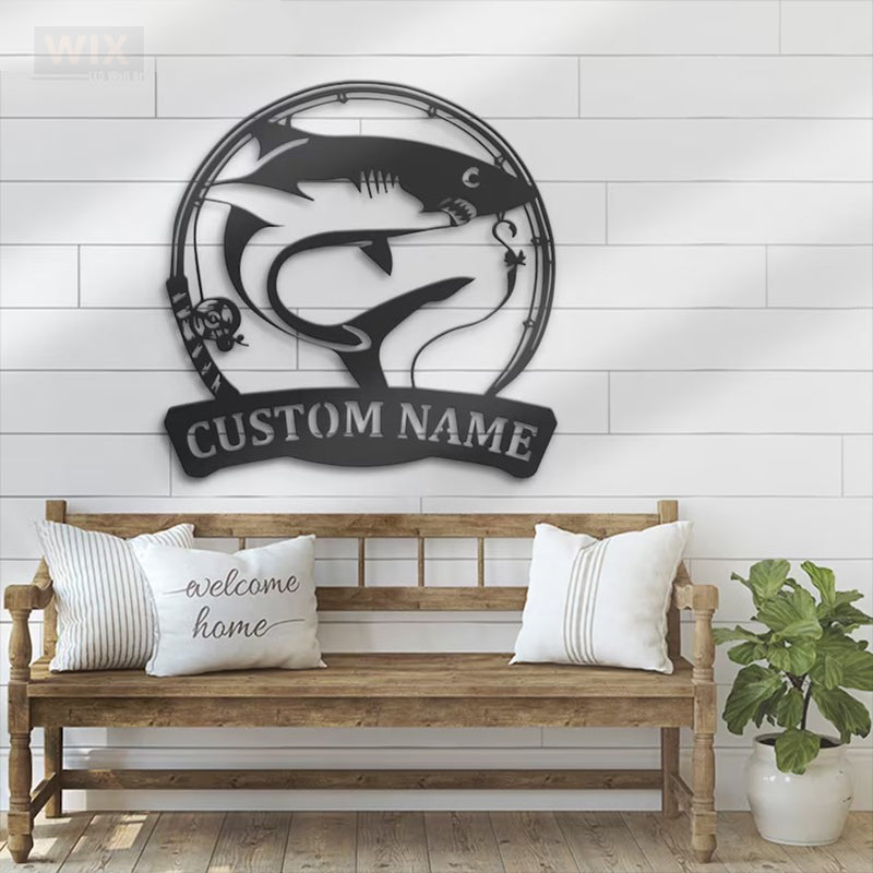 Fishing LED Metal Sign - Wix Decor