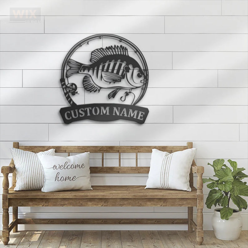 Fishing LED Metal Sign - Wix Decor