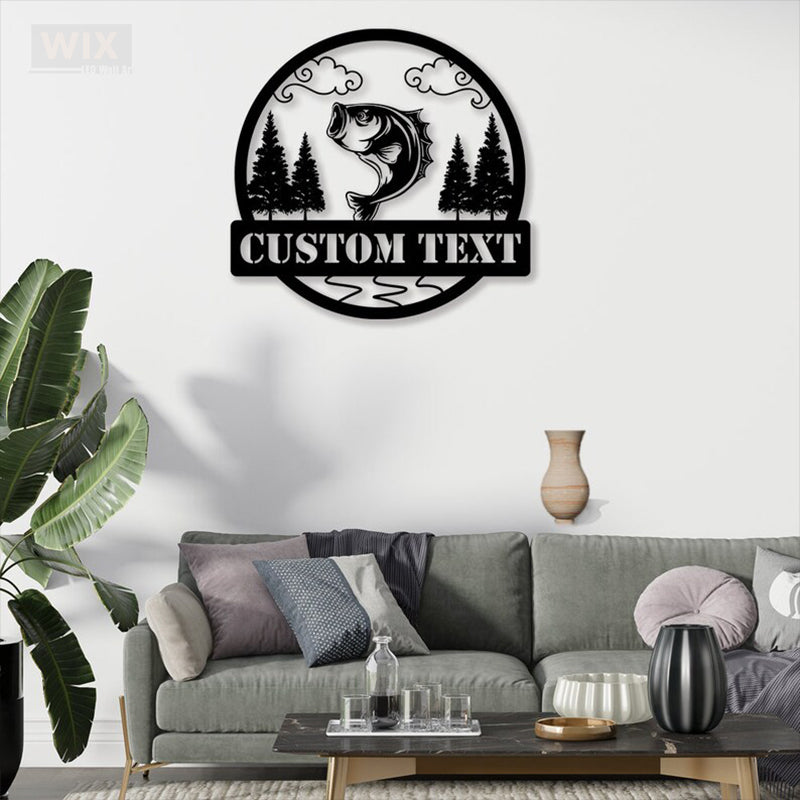 Fishing LED Metal Sign - Wix Decor