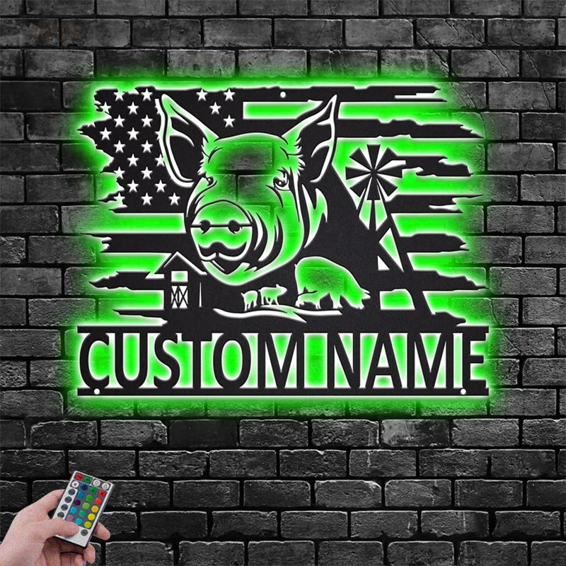 Farm LED Metal Sign