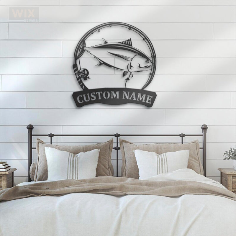 Fishing LED Metal Sign - Wix Decor