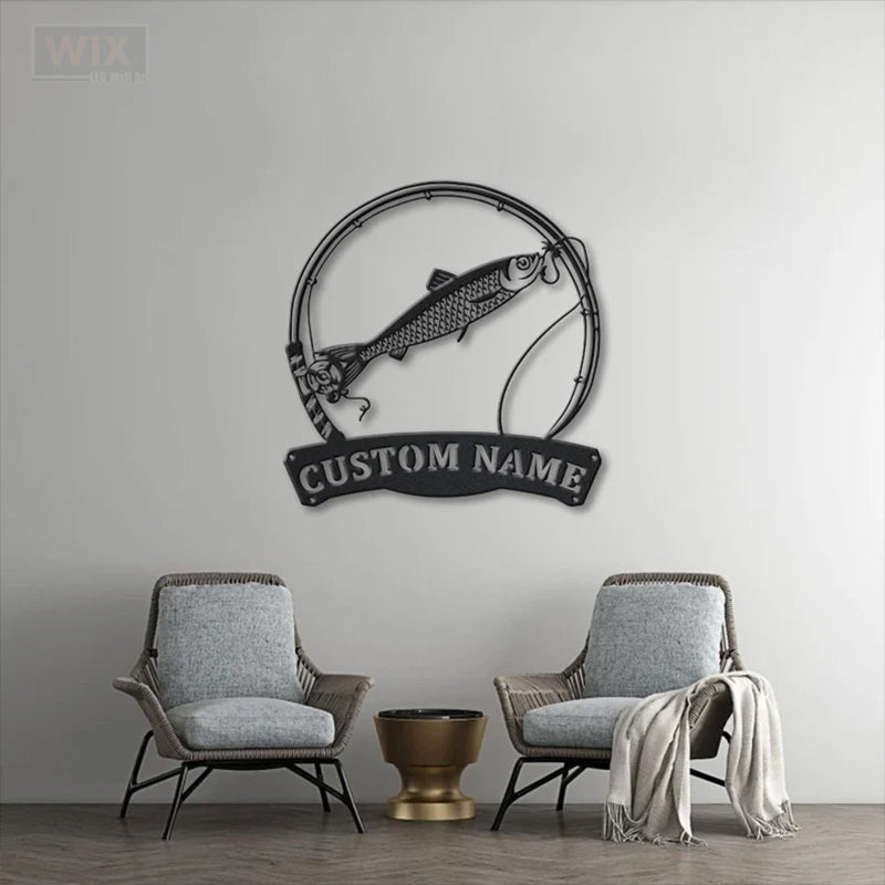 Fishing LED Metal Sign - Wix Decor