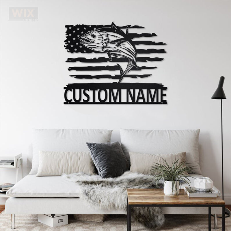 Fishing LED Metal Sign - Wix Decor