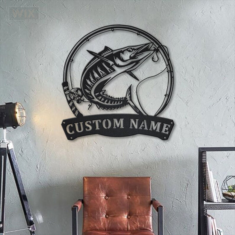 Fishing LED Metal Sign - Wix Decor