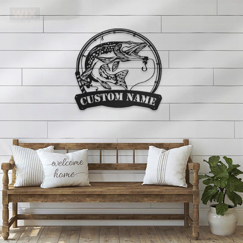 Fishing LED Metal Sign - Wix Decor
