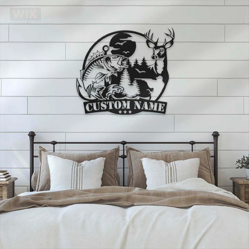 Fishing LED Metal Sign