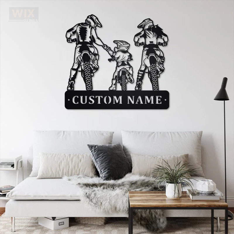 Mountain Bike LED Metal Sign - Wix Decor