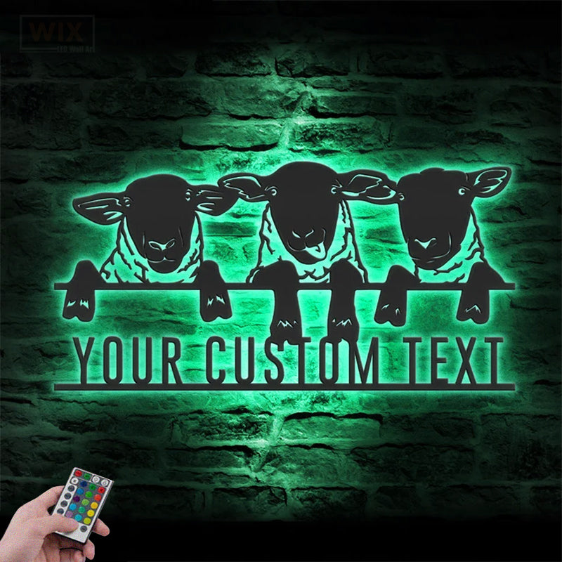 Farm LED Metal Sign