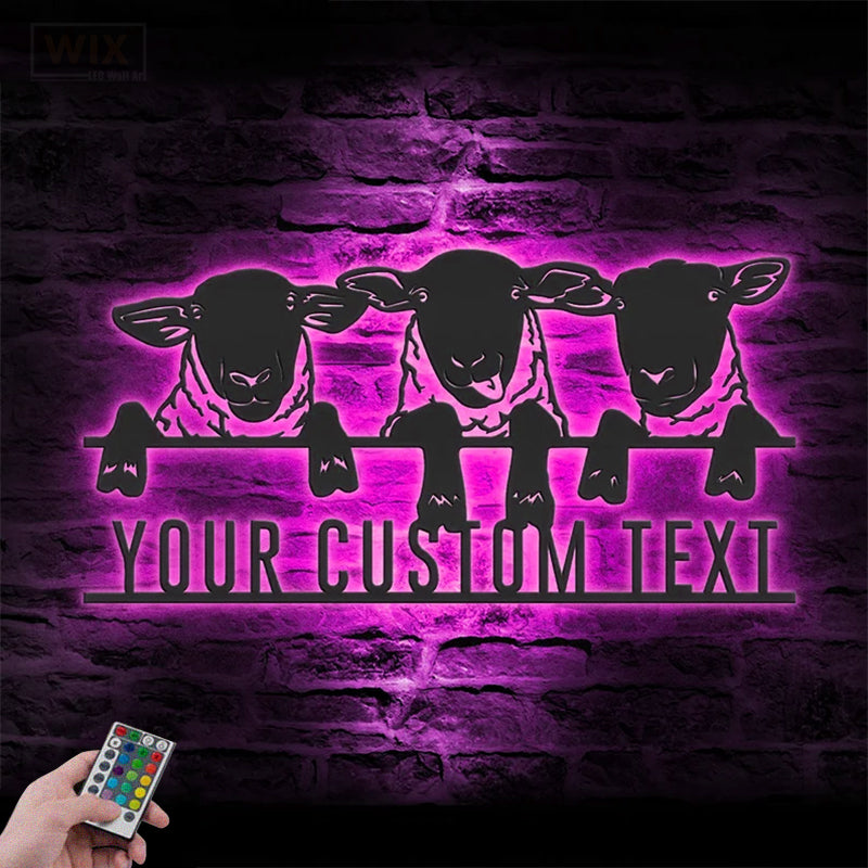 Farm LED Metal Sign