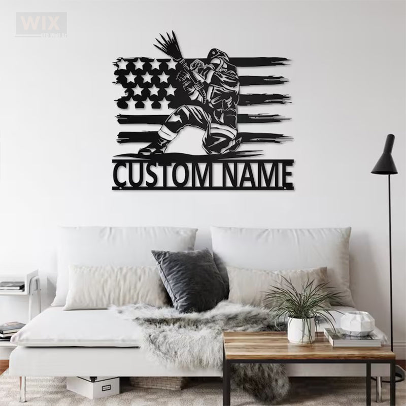 Firefighter LED Metal Sign - Wix Decor