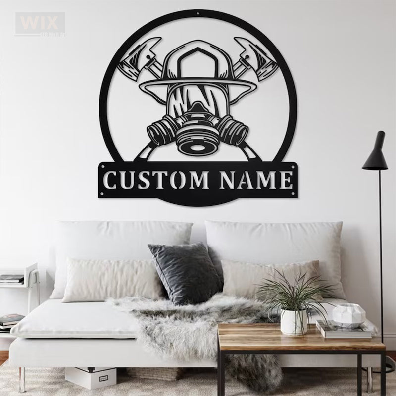 Firefighter LED Metal Sign - Wix Decor