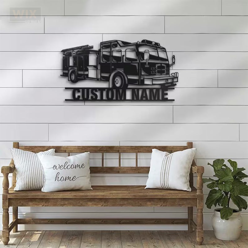 Firefighter LED Metal Sign - Wix Decor