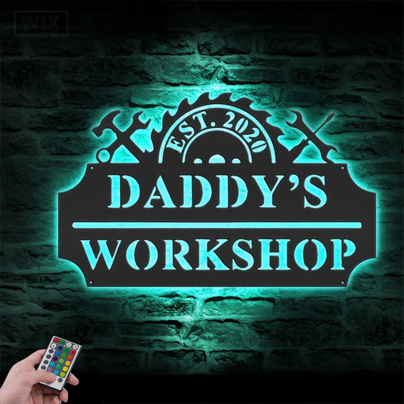 Garage LED Metal Sign