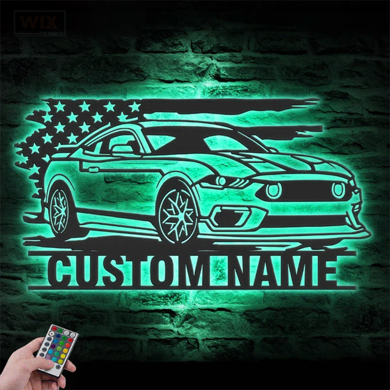 Garage LED Metal Sign - Wix Decor