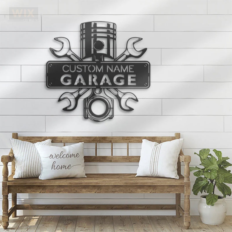 Garage LED Metal Sign