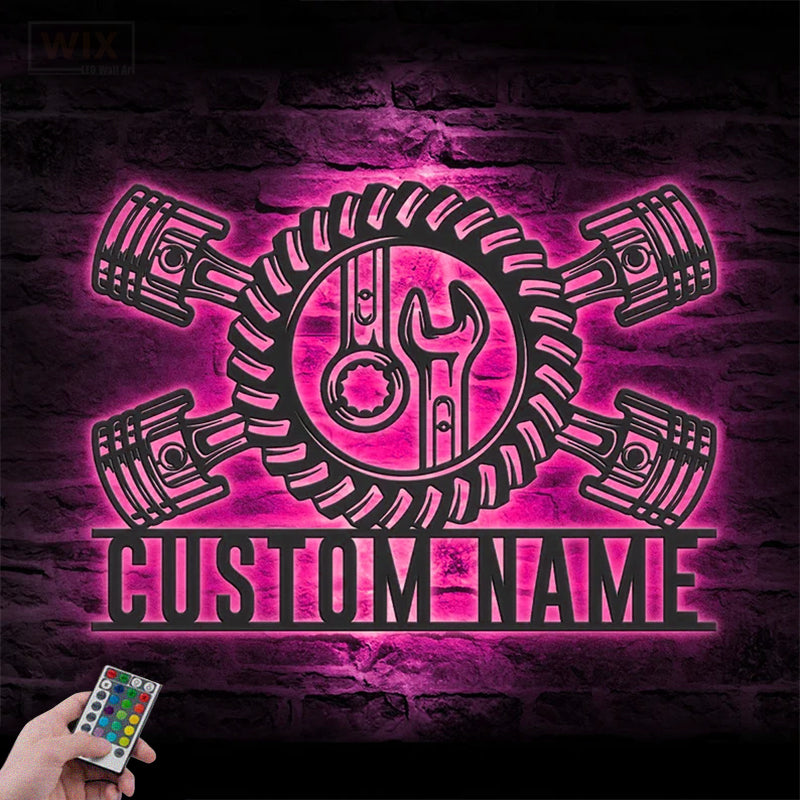 Garage LED Metal Sign