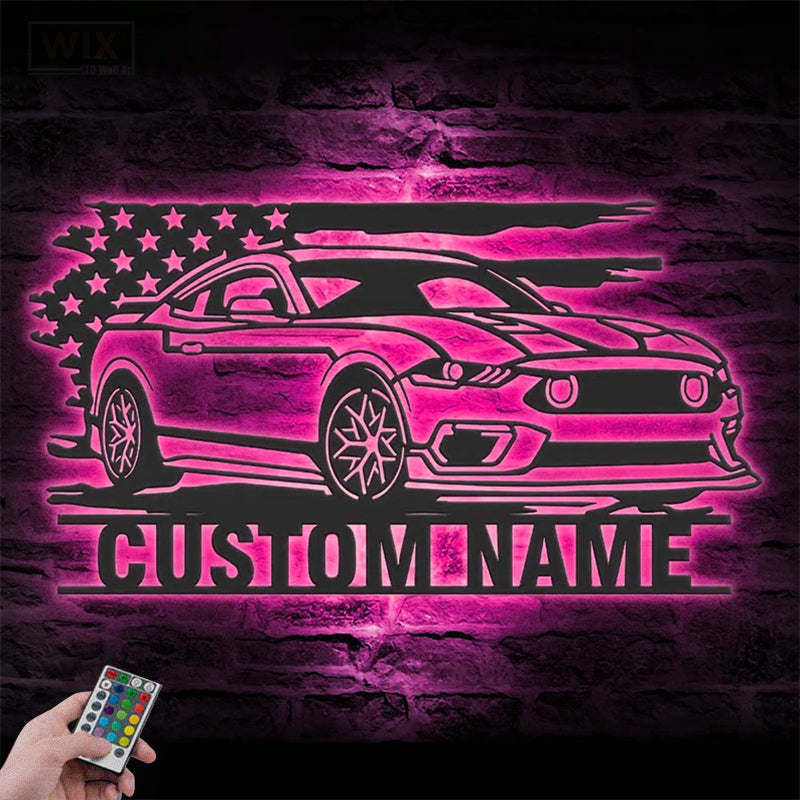 Garage LED Metal Sign - Wix Decor