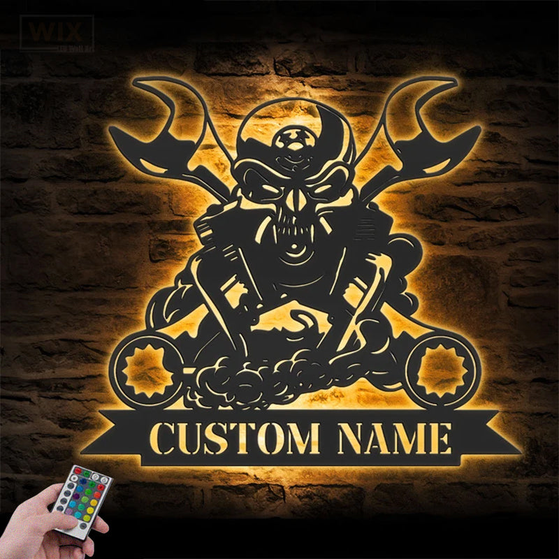 Garage LED Metal Sign