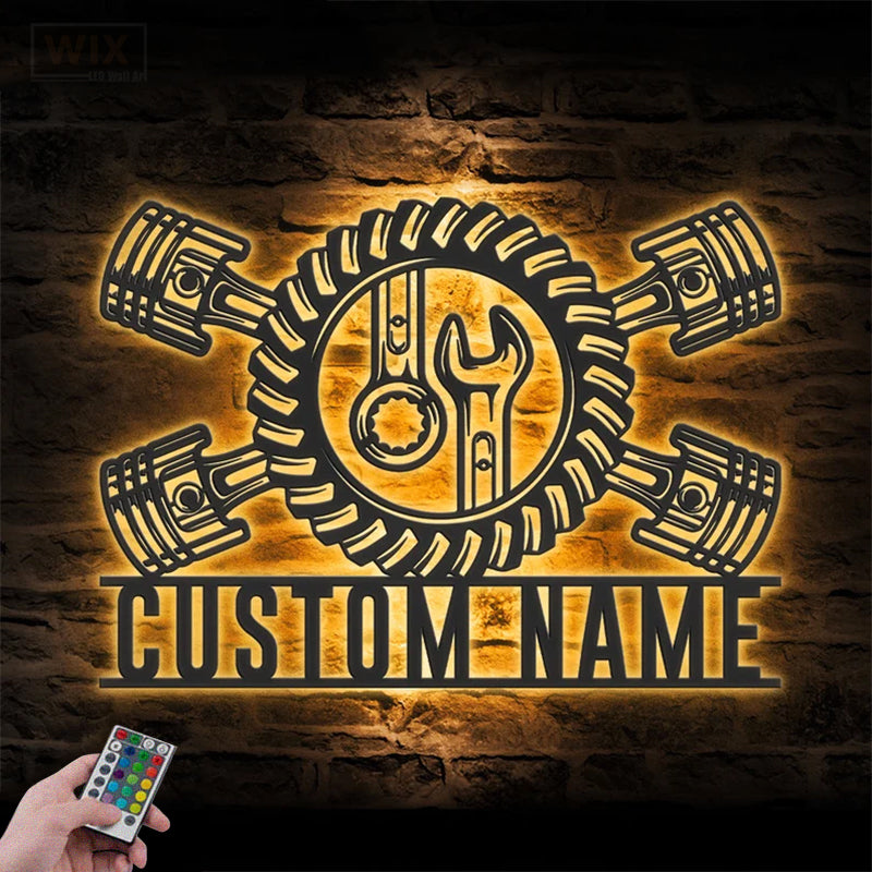 Garage LED Metal Sign