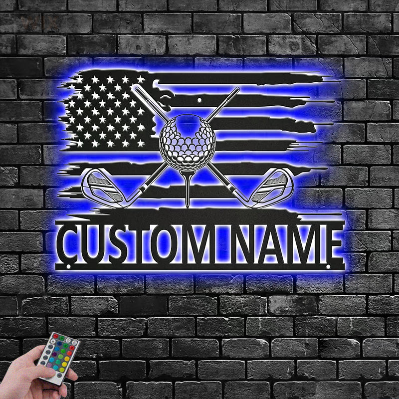 Golf LED Metal Sign