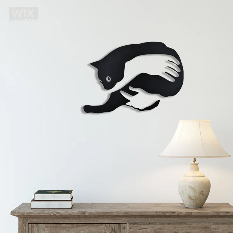 Cat Led Metal Sign