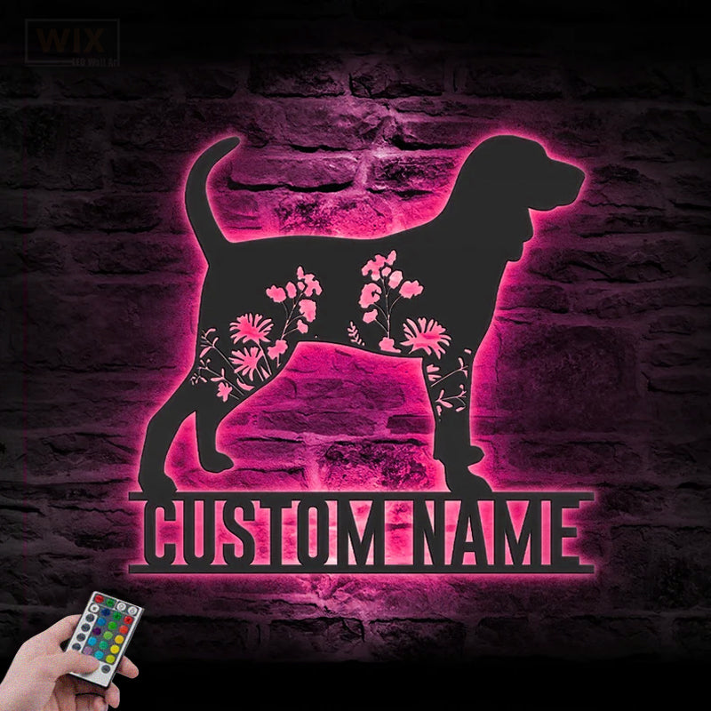 Dog Led Metal Sign – Vinamaker