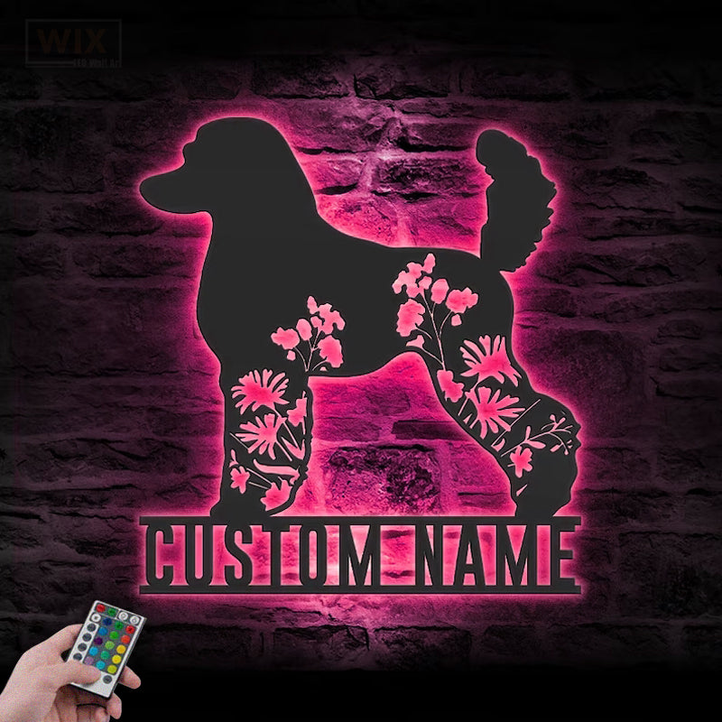 Dog Led Metal Sign – Wix Decor