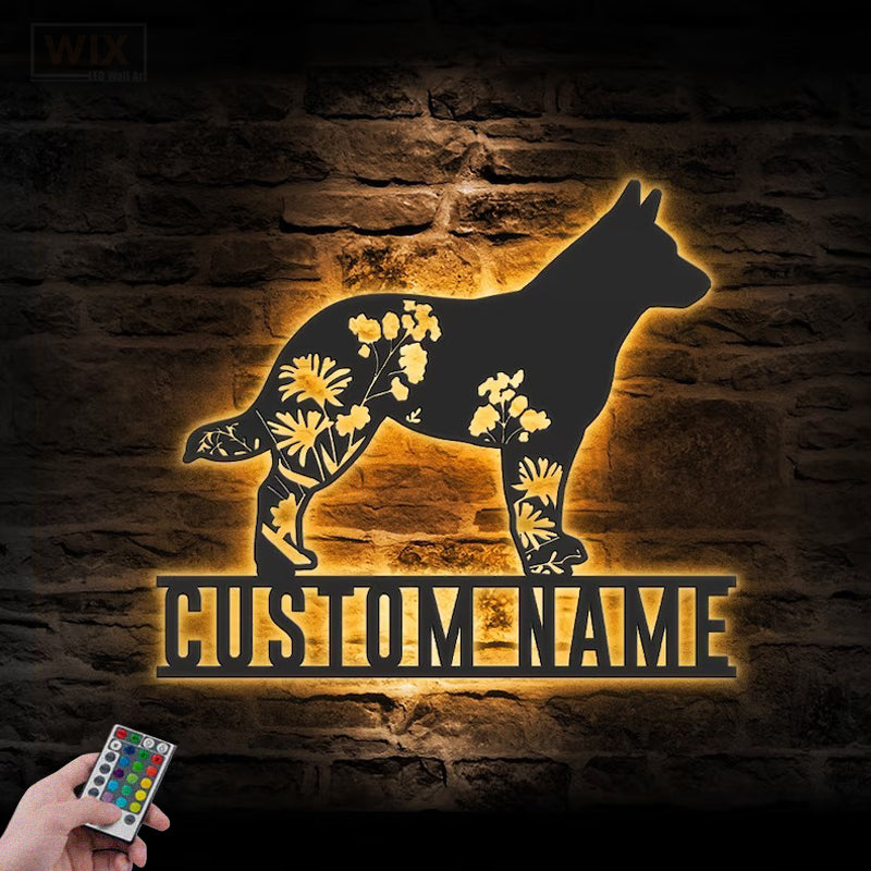 Dog Led Metal Sign – Vinamaker