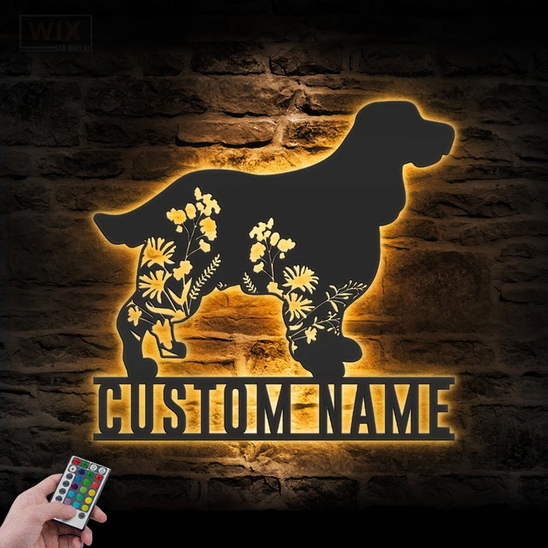 Dog Led Metal Sign – Vinamaker