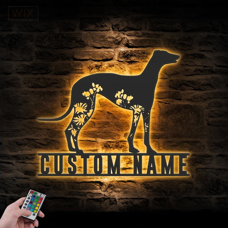 Dog Led Metal Sign – Wix Decor