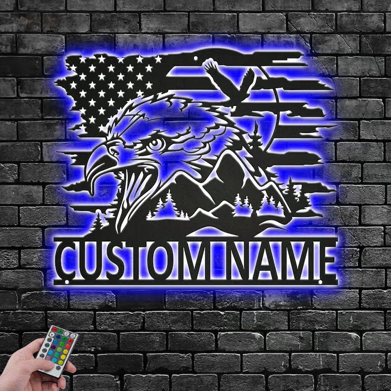 Eagle Led Metal Sign – Wix Decor