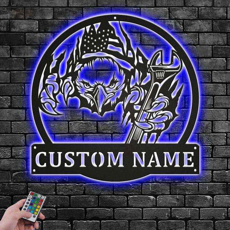 Eagle Led Metal Sign – Vinamaker