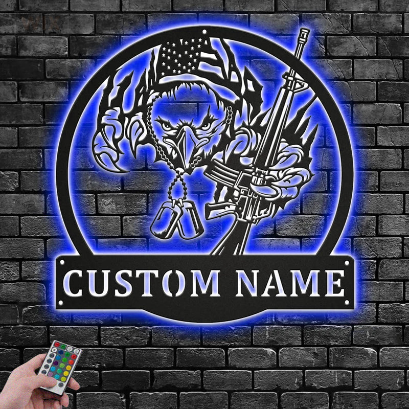 Eagle Led Metal Sign