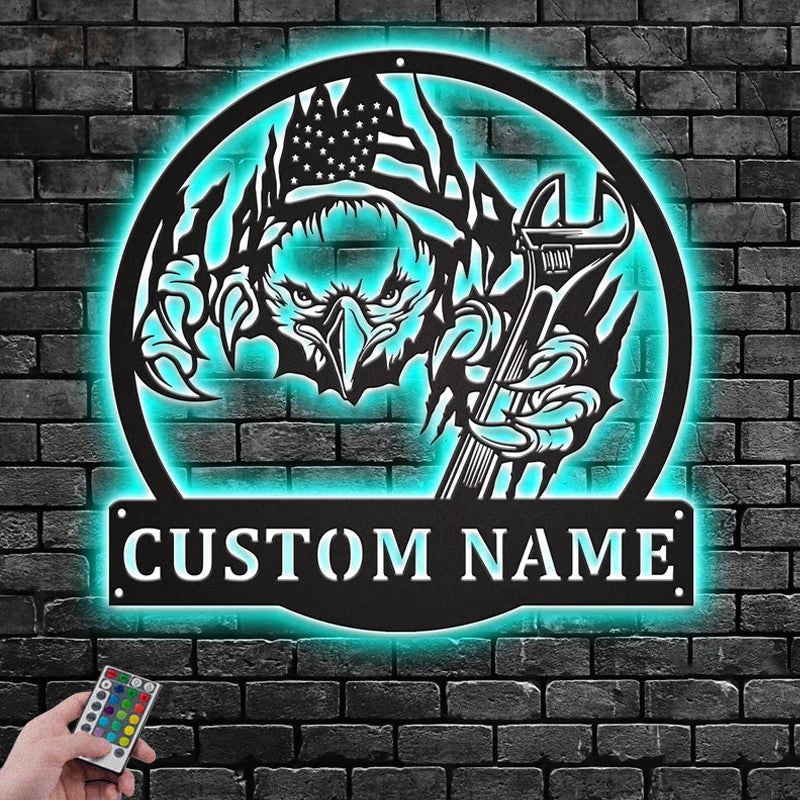 Eagle Led Metal Sign – Vinamaker