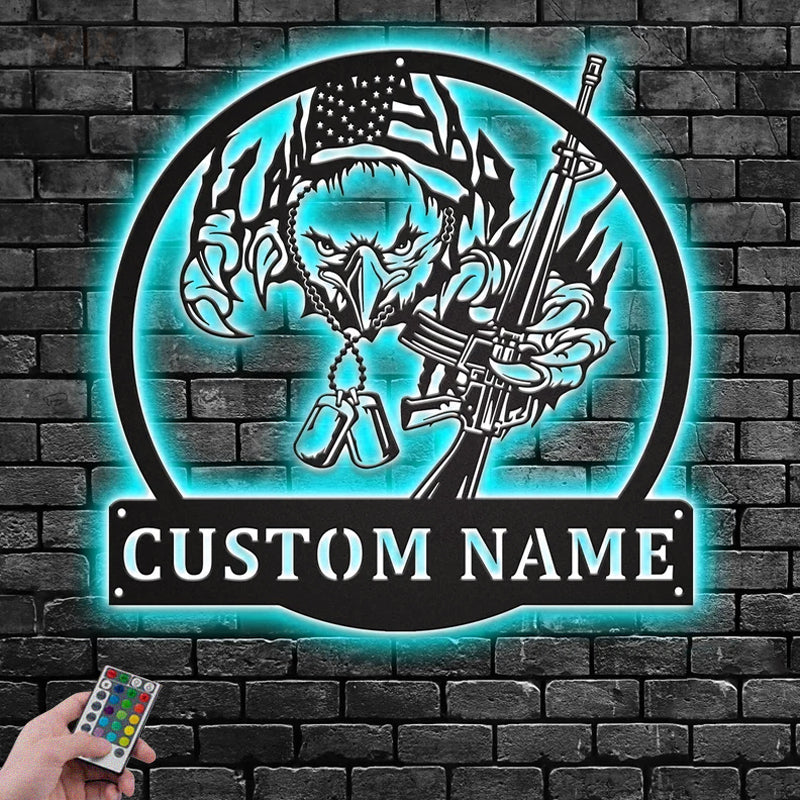 Eagle Led Metal Sign