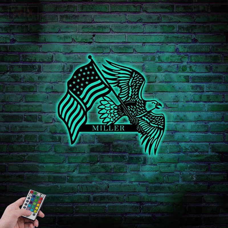 Eagle Led Metal Sign – Wix Decor