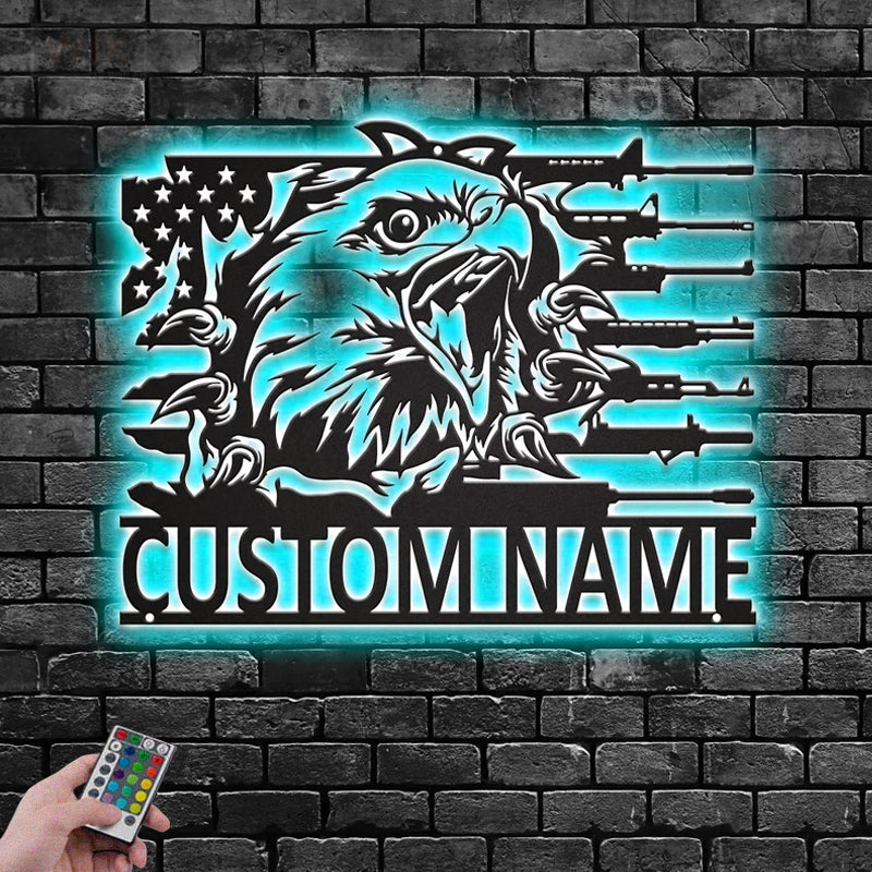 Eagle Led Metal Sign – Vinamaker
