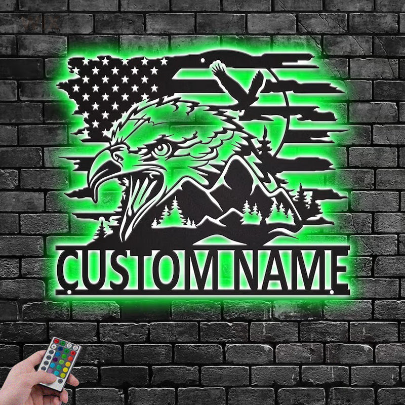 Eagle Led Metal Sign – Wix Decor