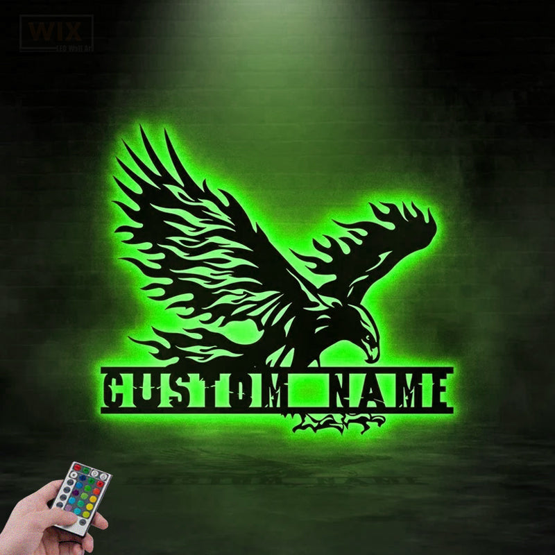 Eagle Led Metal Sign – Vinamaker