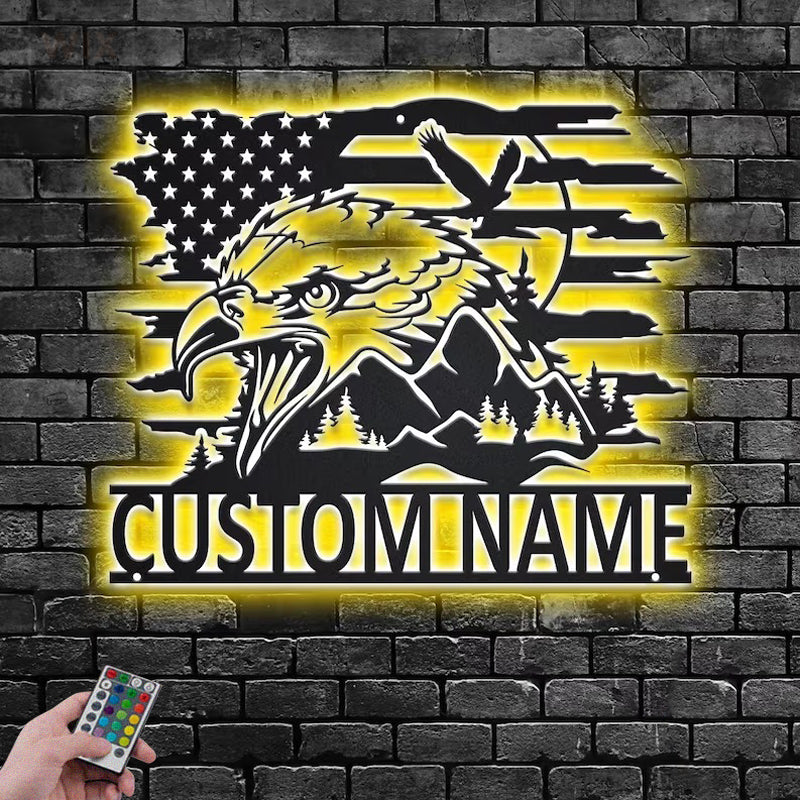 Eagle Led Metal Sign – Wix Decor
