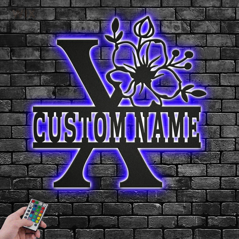 Flower Led Metal Sign – Wix Decor