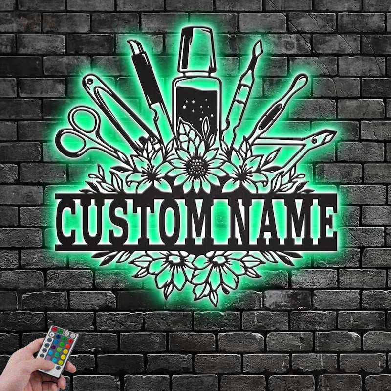 Flower Led Metal Sign – Wix Decor