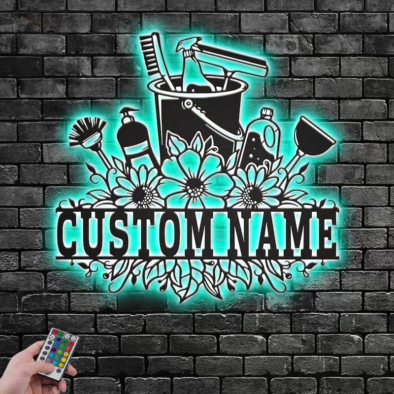 Flower Led Metal Sign – Wix Decor