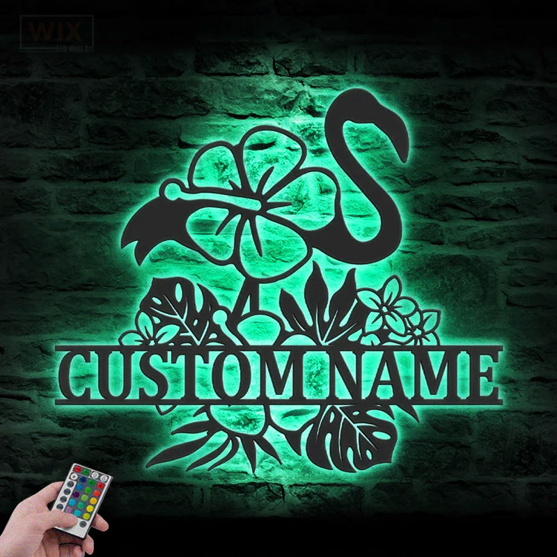 Flower Led Metal Sign – Wix Decor