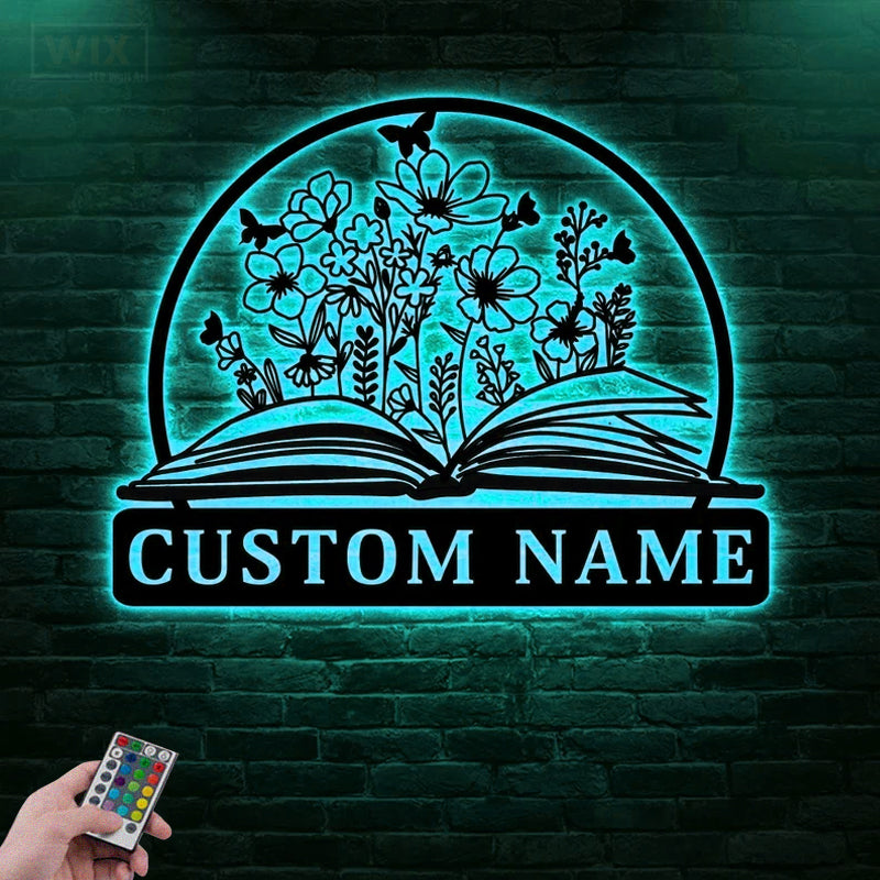 Flower Led Metal Sign – Wix Decor