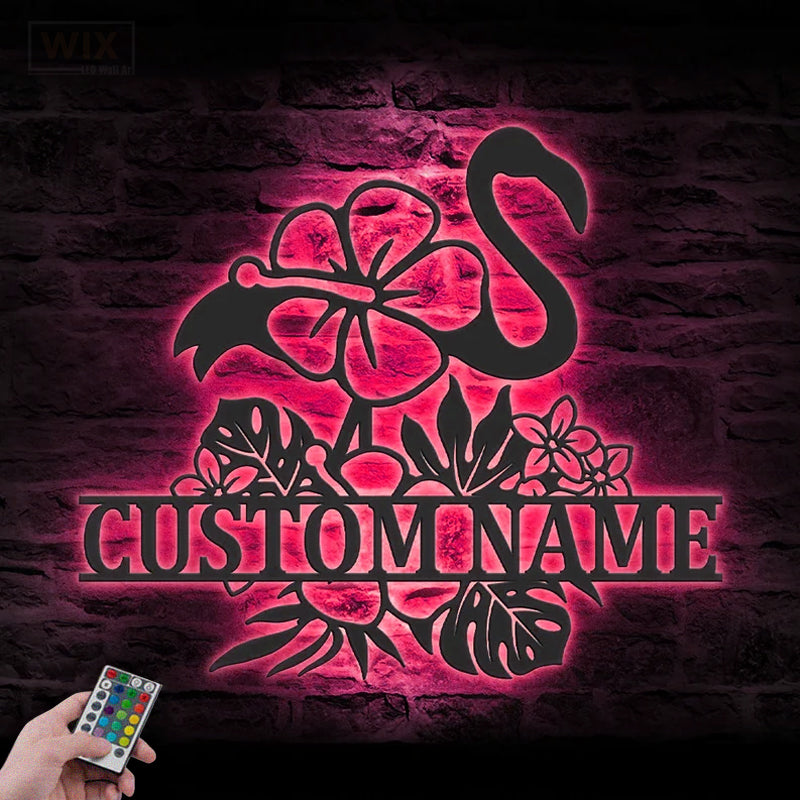 Flower Led Metal Sign – Wix Decor