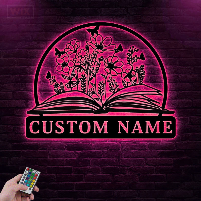 Flower Led Metal Sign – Wix Decor